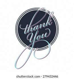 Thank You Card with a Retrofuturistic Touch. Say Thank You with Style!