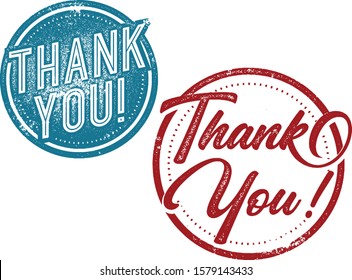 Thank You Card Rubber Stamp