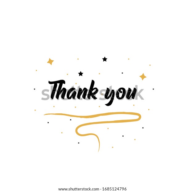 Thank You Card Stars Beautiful Greeting Stock Vector (Royalty Free ...