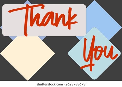 Thank You card thank you stock illustration, Thank you typography logo, Thanks greeting card design.