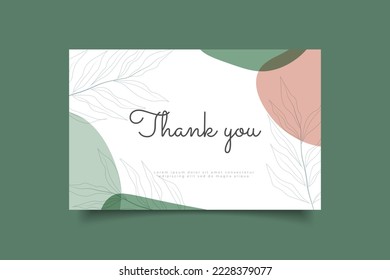 thank you card template with abstract background,vector illustration eps 10