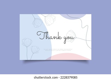 thank you card template with abstract background,vector illustration eps 10