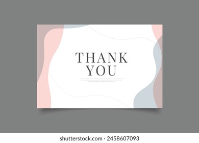 thank you card template abstract background,vector illustration eps 10