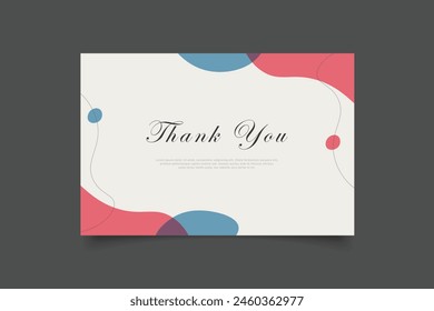 thank you card template abstract minimalist background,vector illustration eps 10