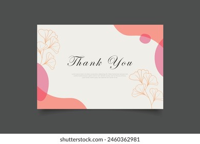 thank you card template abstract minimalist background,vector illustration eps 10