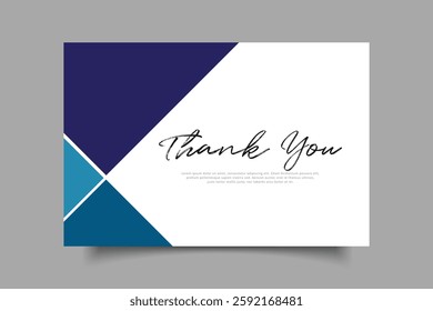 thank you card template with abstract background