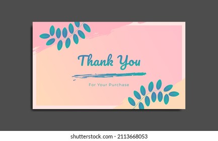 Thank you card template for business, product sales, wedding events. Easy to use editable.