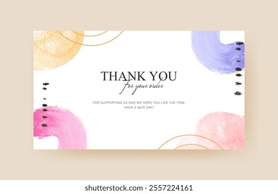 thank you card template, customer business card, aesthetic greeting template, printable custom small business card