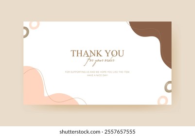 thank you card template, customer business card, aesthetic greeting template, printable custom small business card	
