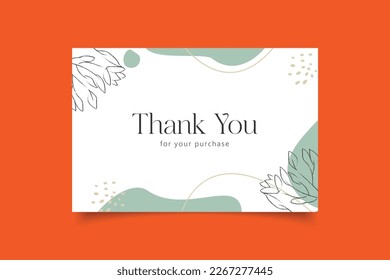 thank you card template design vector eps 10