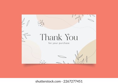 thank you card template design vector eps 10