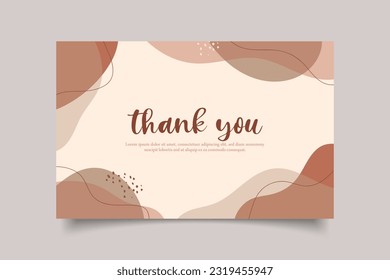 Thank you card template design business illustration