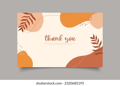 Thank you card template design business illustration