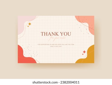 thank you card template design