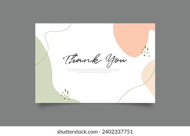 thank you card template design vector eps 10