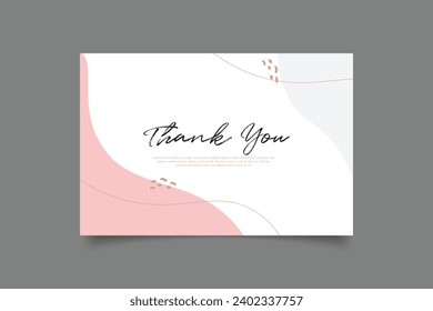 thank you card template design vector eps 10