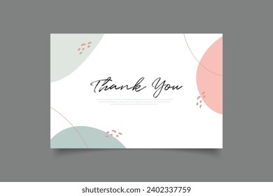 thank you card template design vector eps 10