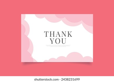 thank you card template design vector eps 10