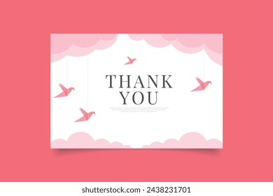 thank you card template design vector eps 10