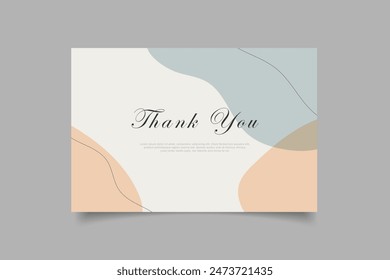 thank you card template design vector eps 10