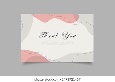 thank you card template design vector eps 10