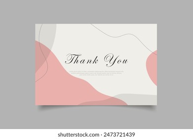 thank you card template design vector eps 10