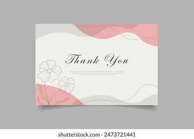 thank you card template design vector eps 10