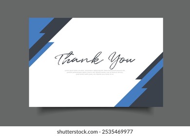 thank you card template design vector eps 10