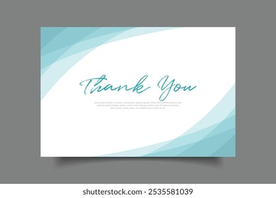 thank you card template design vector eps 10