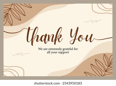 Thank you card template design business illustration