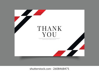 thank you card template design vector eps 10