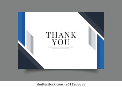 thank you card template design vector eps 10