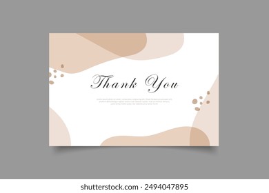 thank you card template design,with abstract nature background