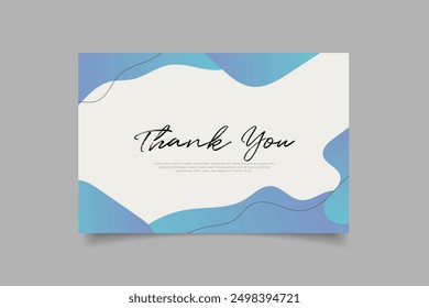 thank you card template design,with abstarct background