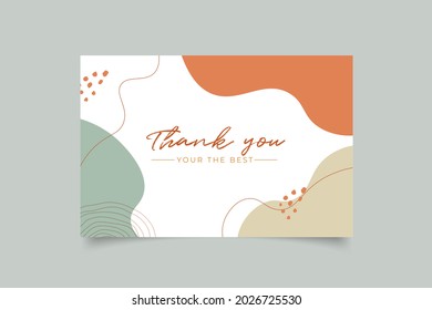 thank you card template greeting card design