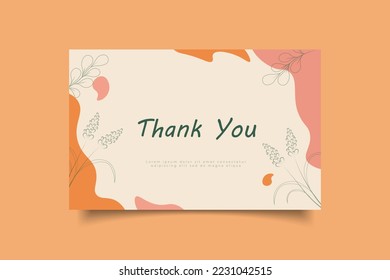 thank you card template greeting card design