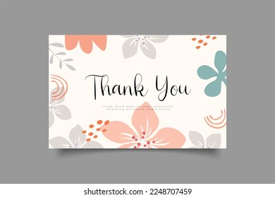 thank you card template greeting card design
