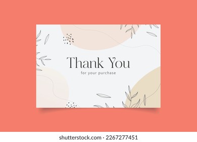 thank you card template greeting card design