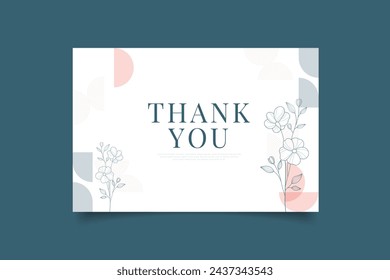 thank you card template greeting card design