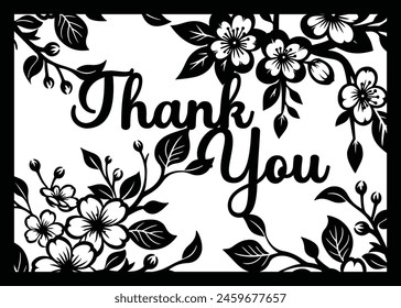 Thank You card template, Greeting card vector 