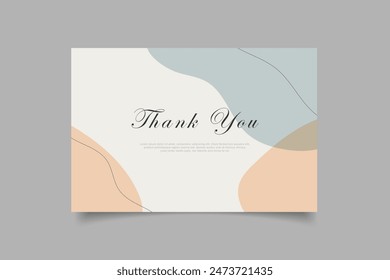 thank you card template greeting card design