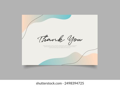 thank you card template greeting card design