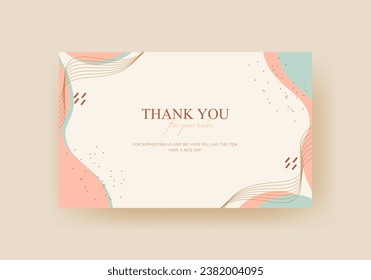 thank you card template minimalist. good for your project design