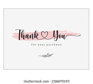 Thank You Card Template Order Printable Note  Small Business  Wedding  Greeting blogger brand birthday