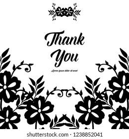 Thank you card template Vector illustration
