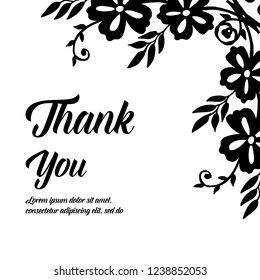 Thank you card template Vector illustration