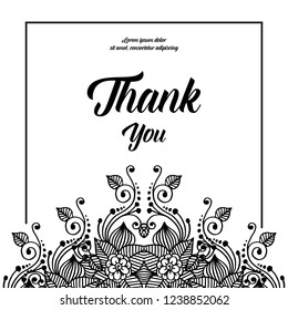 Thank you card template Vector illustration