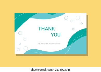 Thank you card template vector illustration