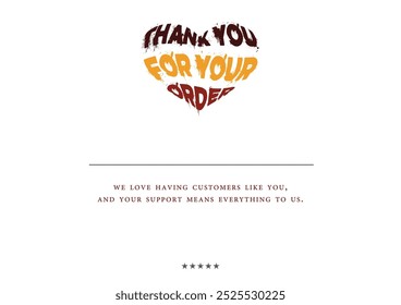 Thank you card template vector. Thank you for your order compliment card vector eps.Thank you Greeting Card.