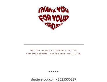 Thank you card template vector. Thank you for your order compliment card vector eps.Thank you Greeting Card.